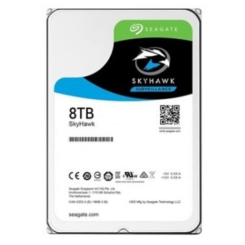 Seagate SkyHawk 3,5" 8TB 256MB 5400 RV Sensör, SATA3, 64HD Kamera, 7/24 Güvenlik Diski