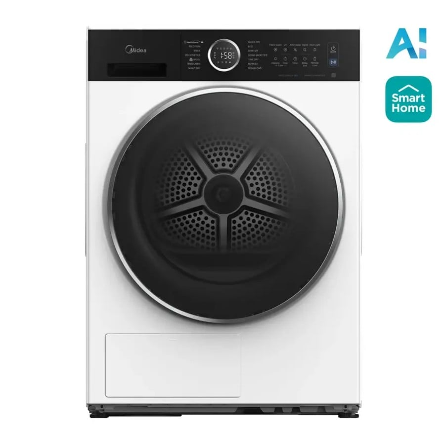 Mıdea Md205h100bw/w-bk Çamaşır Kurutma Makinesi 10kg Isı Pompalı Beyaz