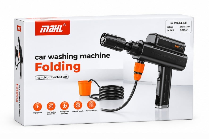 Mdhl X9 Katlanabilir 120w Jet Araç Yıkama Tabancası