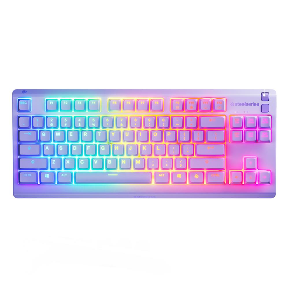 Steelseries Apex 3 Tkl Rgb Aydınlatmalı Suya Dayanıklı Sessiz Türkçe Q Gaming Oyuncu Klavyesi - Lavender
