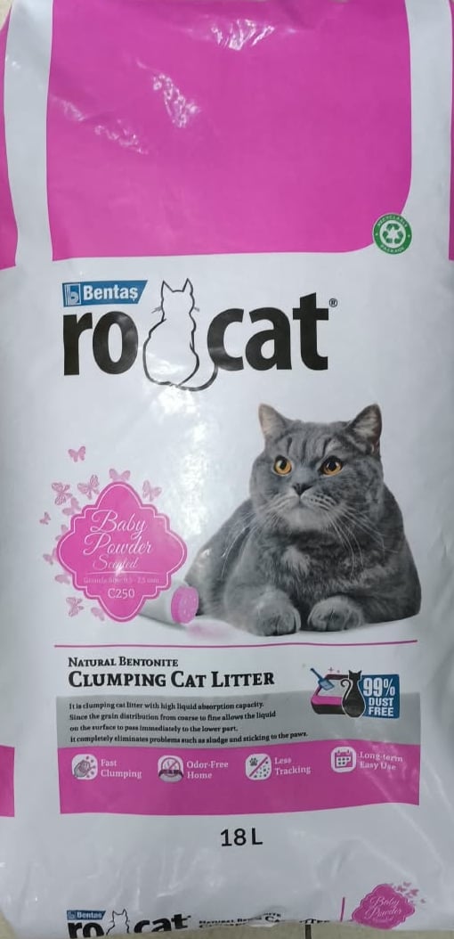 Ro Cat Cat Litter 18Lt Baby Powder Kedi Kumu ve Koku Gidericileri