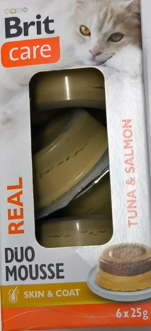 Brit Care Cat Double Layer Mousse Real Tuna&Salmon 6X25 Kedi Yaş Maması