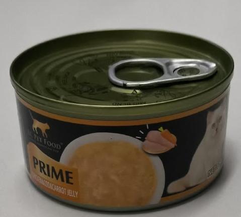 Prime Kedi Konserve Chicken Cod Carrot 85G Kedi Yaş Maması