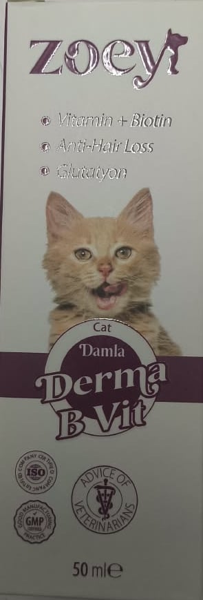Zoey Derma B Vi̇t 50Ml Kedi Vitamin ve Ek Besinleri