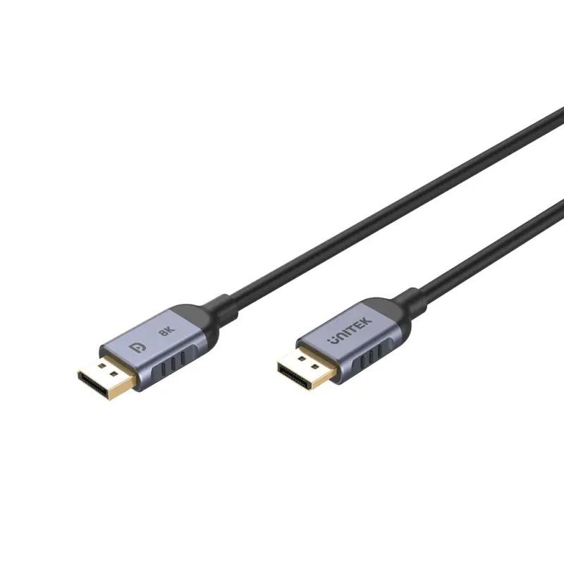 Unitek C1628GY01-1M 8K DisplayPort 1.4 Kablo 1 Metre 32.4Gbps HDR 8K 60Hz HDMI Kablosu