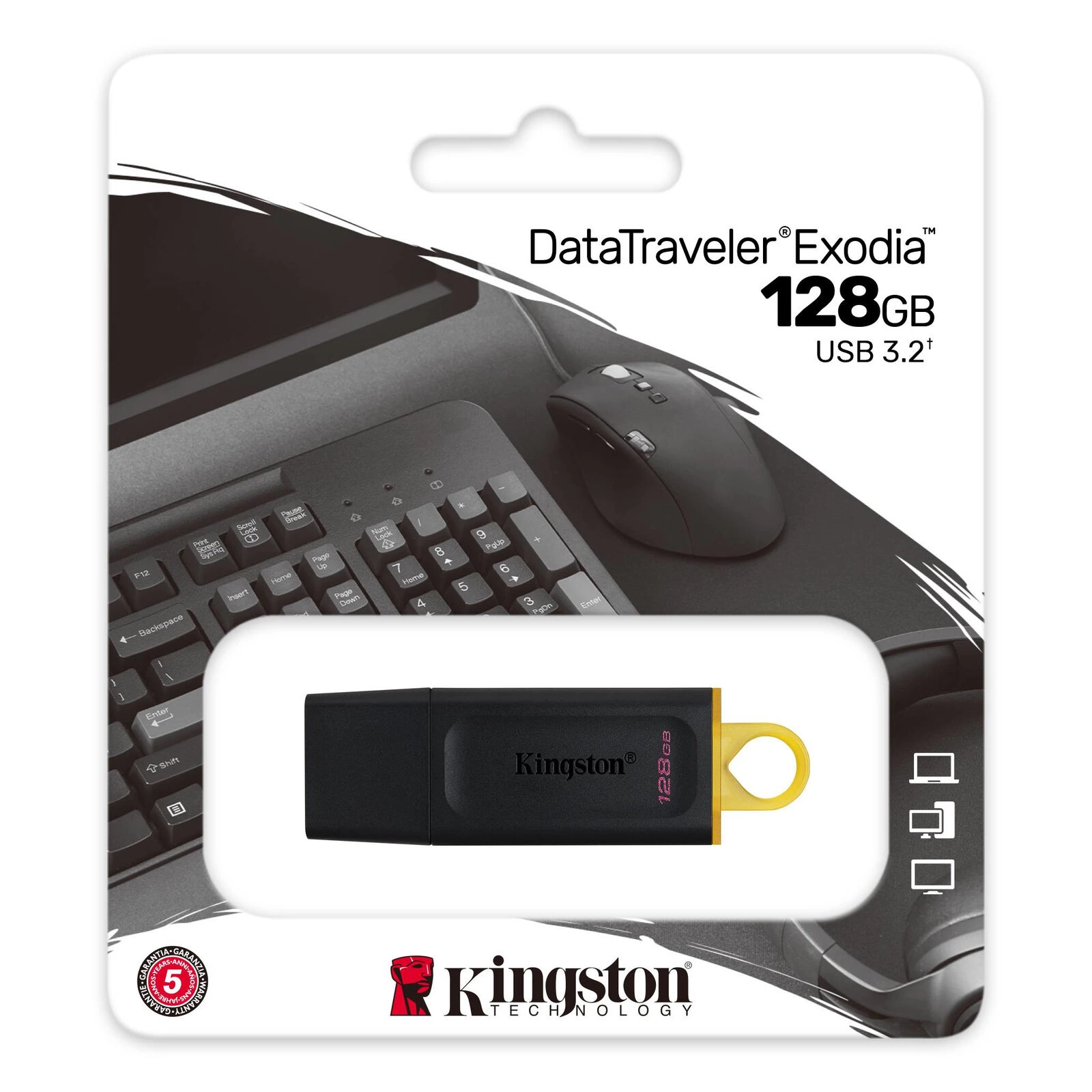 Usb Bellek Kingston 128Gb Usb 3.2 Gen1 Data Traveler Dtx/128Gb