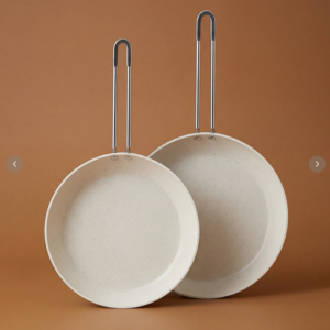 Emsan Bıogranıt White Stone 2'li Tava Set, White