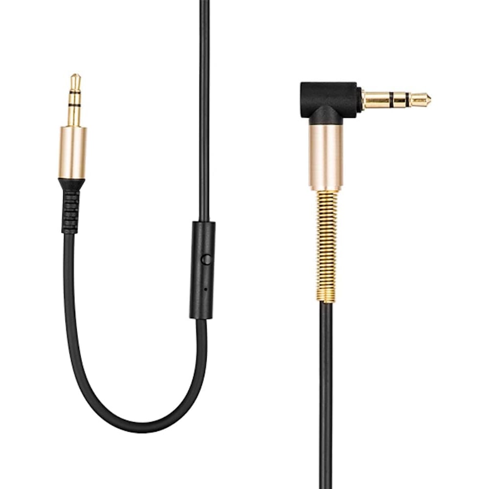 Ses kablosu 1x Jack 3.5mm erkek/1x Jack 3.5mm erkek 2m HOCO UPA02 siyah/altın