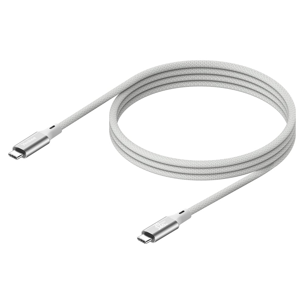 USB-C - USB-C Kablo 1,5m 3.2 YENKEE 240W YCU-MAGNETIC-05-WH beyaz