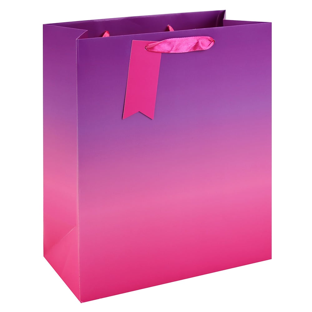 Hediye Torbası Ombre (L) EUROWRAP 37004-2C pembe
