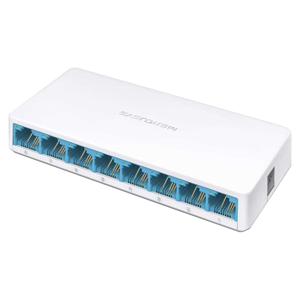 Hub 8 Port MERCUSYS 10/100 Masaüstü Switch MS108 Beyaz