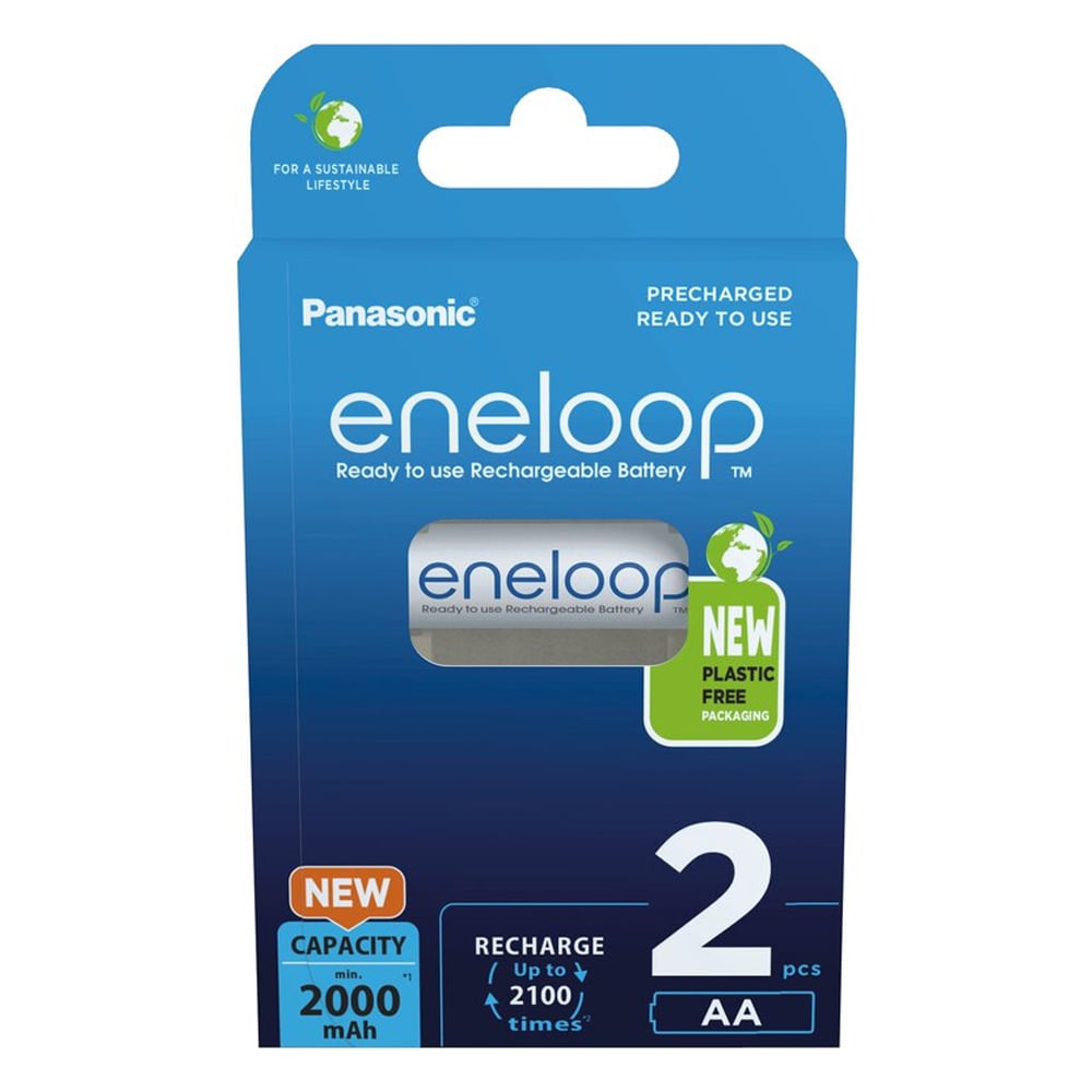 Şarjlı Ni-MH Pil 1.2V AA 2000mAh 2 Adet PANASONIC Eneloop BK-3MCDE/2BE