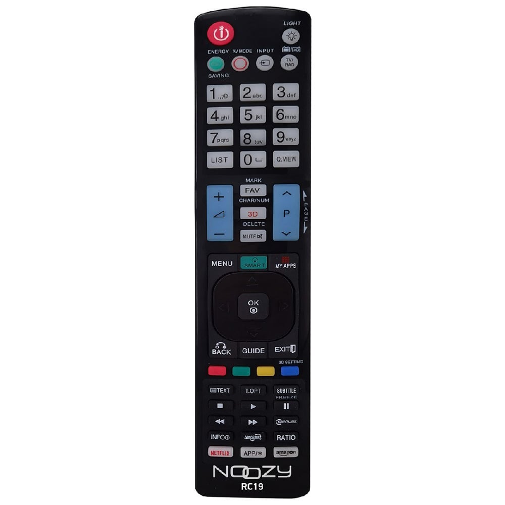 NOOZY LG/Samsung TV'ler için Uzaktan Kumanda RC19 Siyah