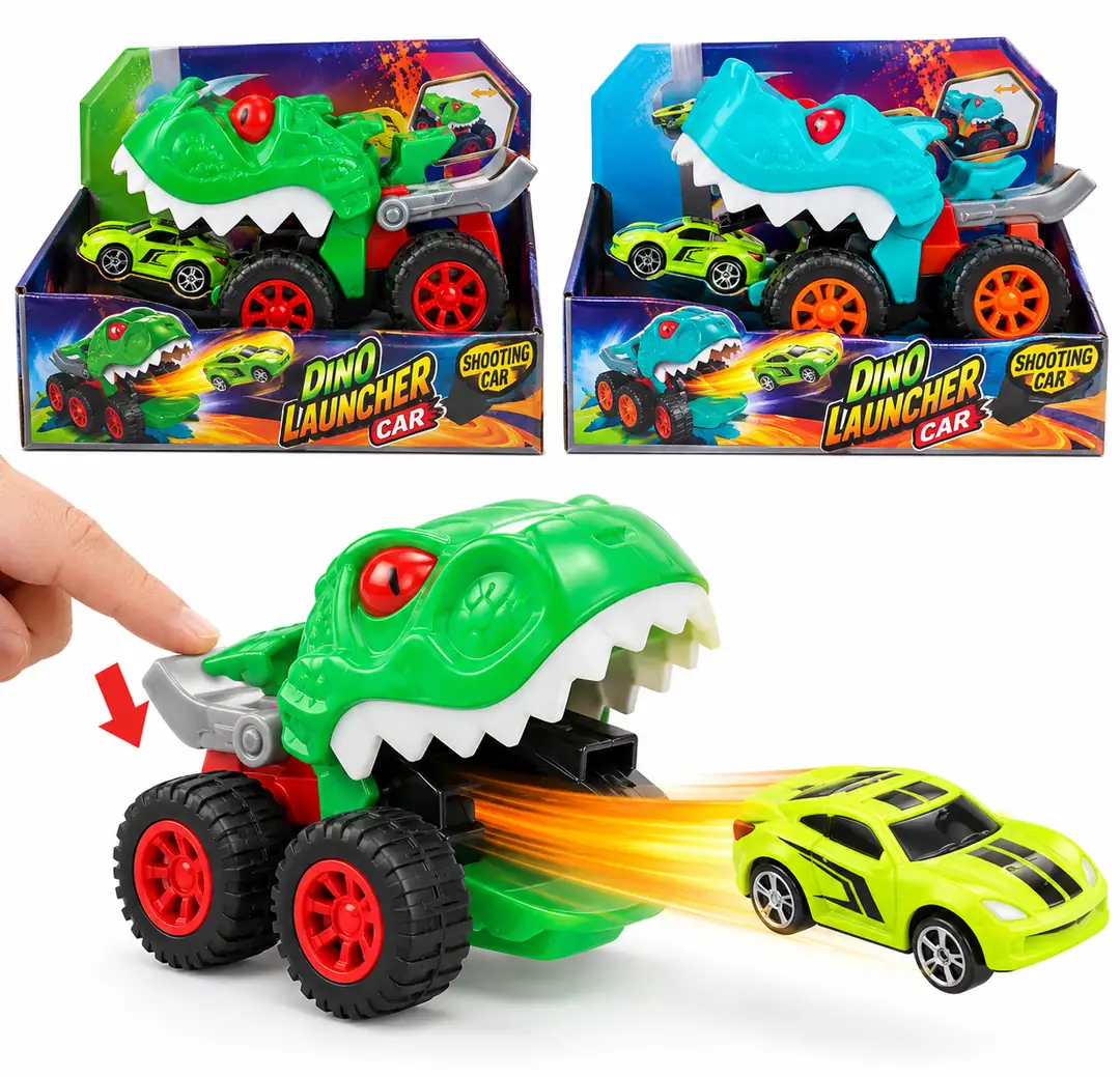 Turbo Racers Dino & Köpek Balığı Fırlatıcılı Yarış Arabası