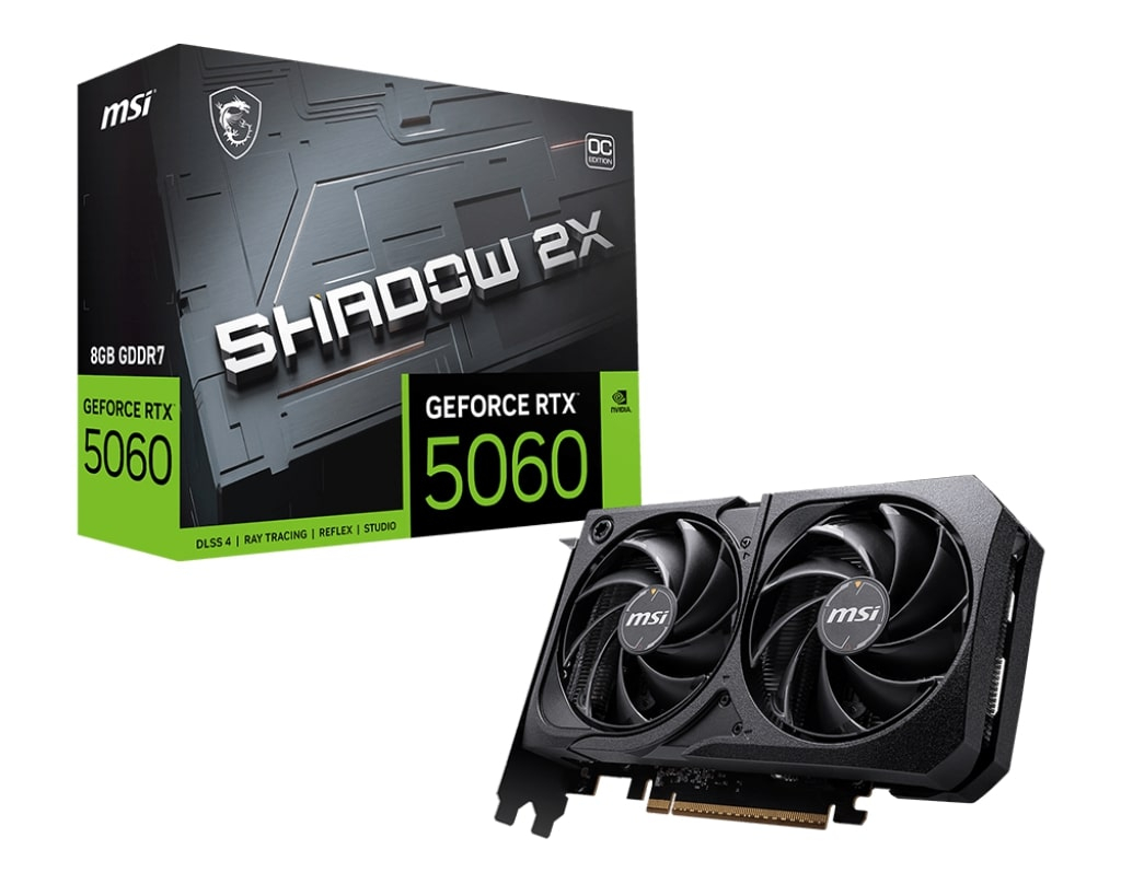 Ekran Kartı Msi Geforce Rtx5060 8Gb Shadow 2X Oc Gddr7 128Bit Dx12