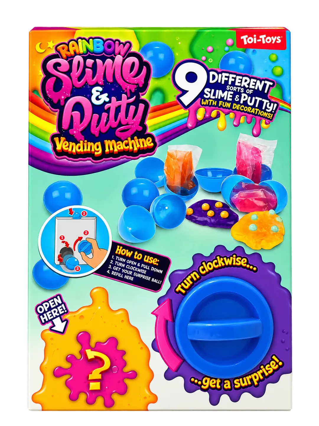 Rainbow Sürpriz Slime ve Oyun Hamuru Otomatı – 9 Farklı Çeşit