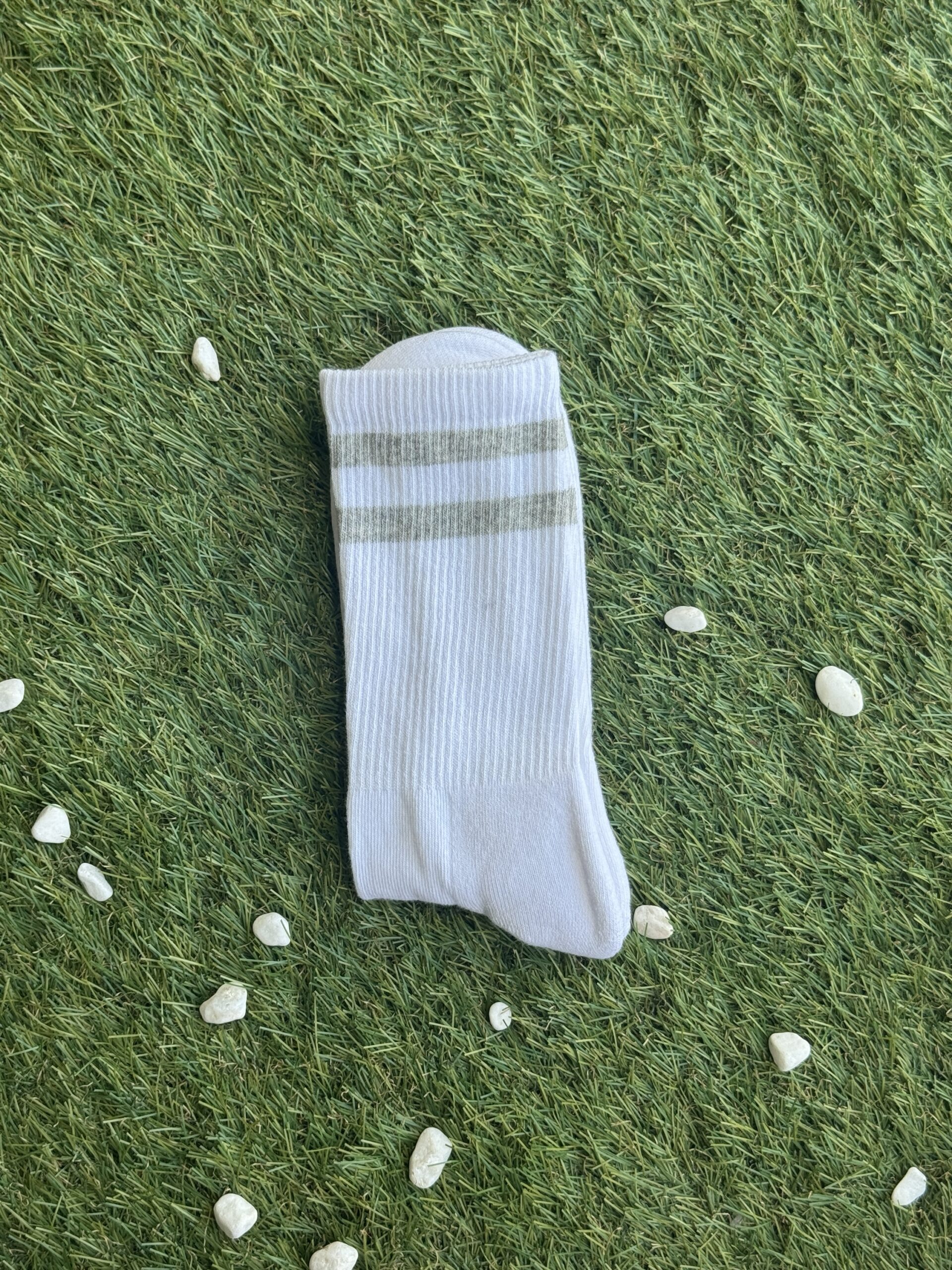 Gri Beyaz Tenis Havlu Spor Çorap