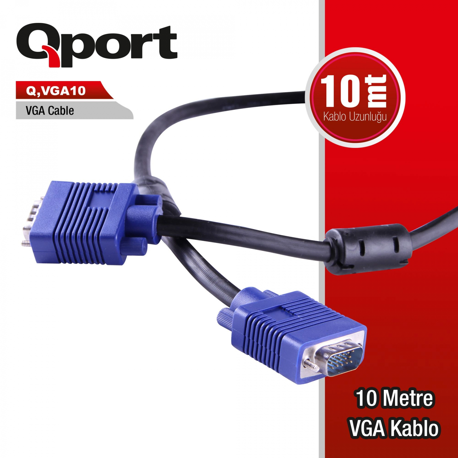Kablo Qport Q-Vga10 10Mt Vga