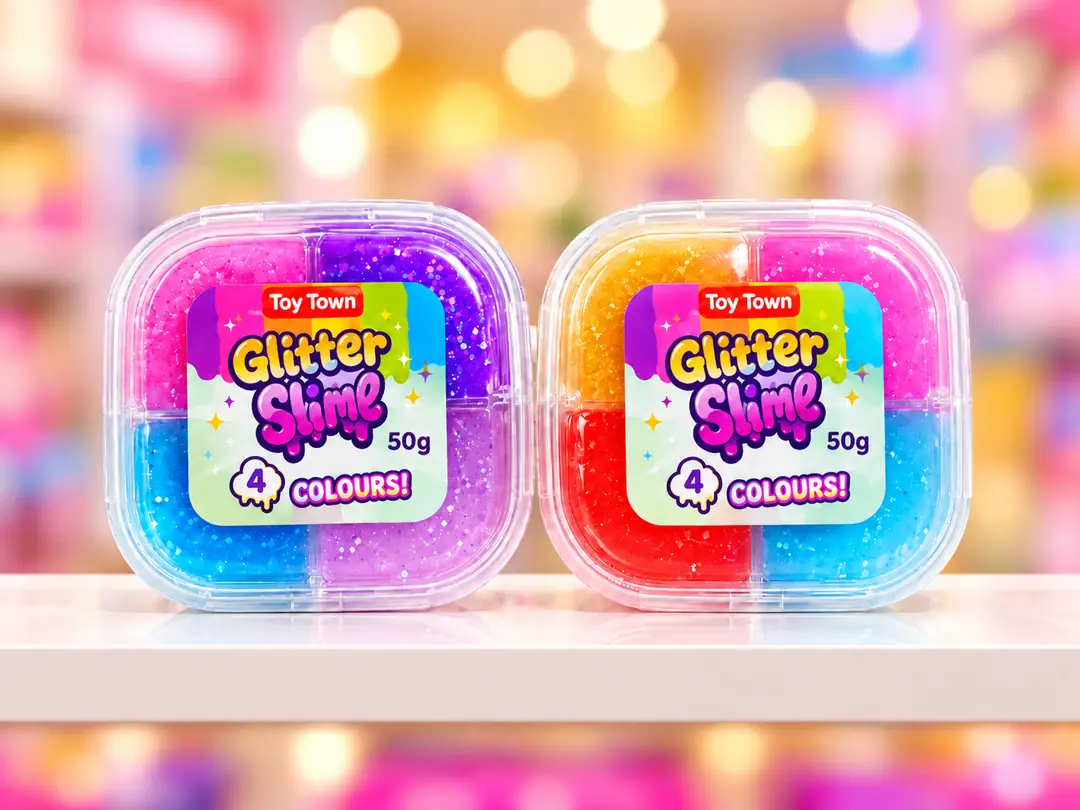 Putty Kutuda 4 Renk Simli Slime
