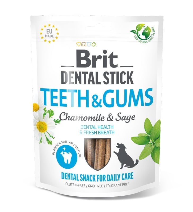 Brit Dental Stick Teeth&Gums Chamomile&Sage 251G Köpek Ödül Mamaları