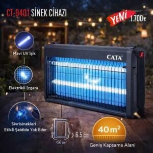 Cata CT-9401 UV Işıklı Elektrikli Sinek Öldürücü 2×20W