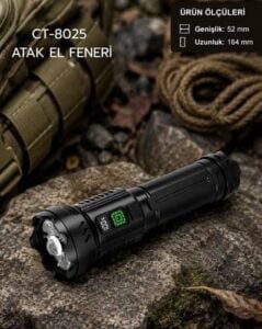 Cata Ct-8025 Şarjlı Led El Feneri